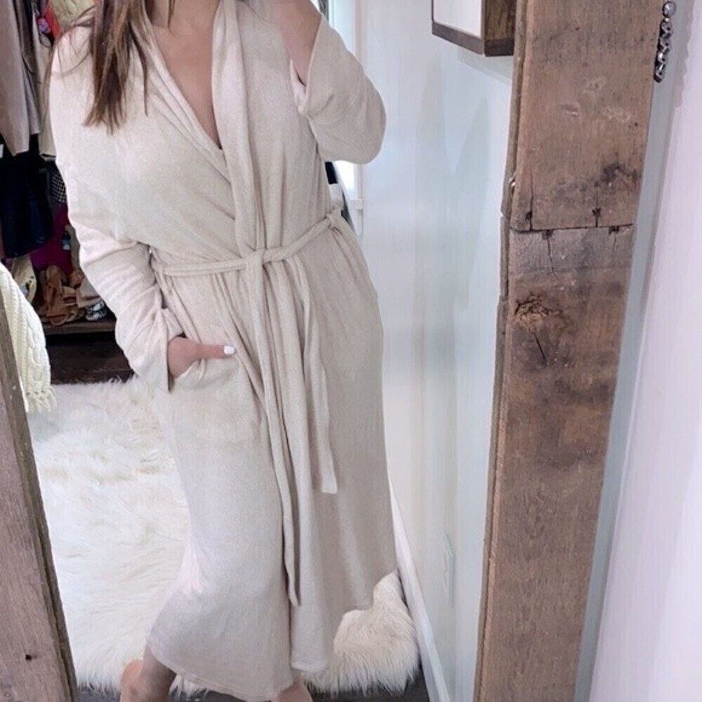 La Cera plush soft belted robe size medium